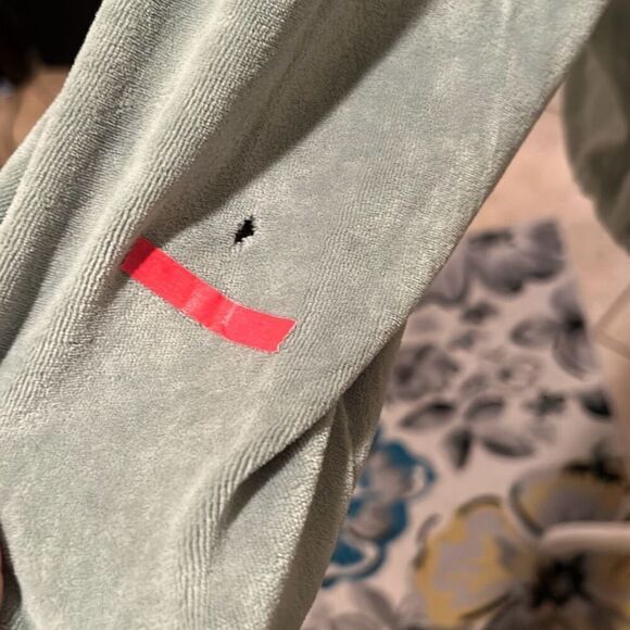 Suzi Kondi Women's S Oversized Velour Crewneck Sweatshirt Green (Cotswold) Comfy - Picture 5 of 11